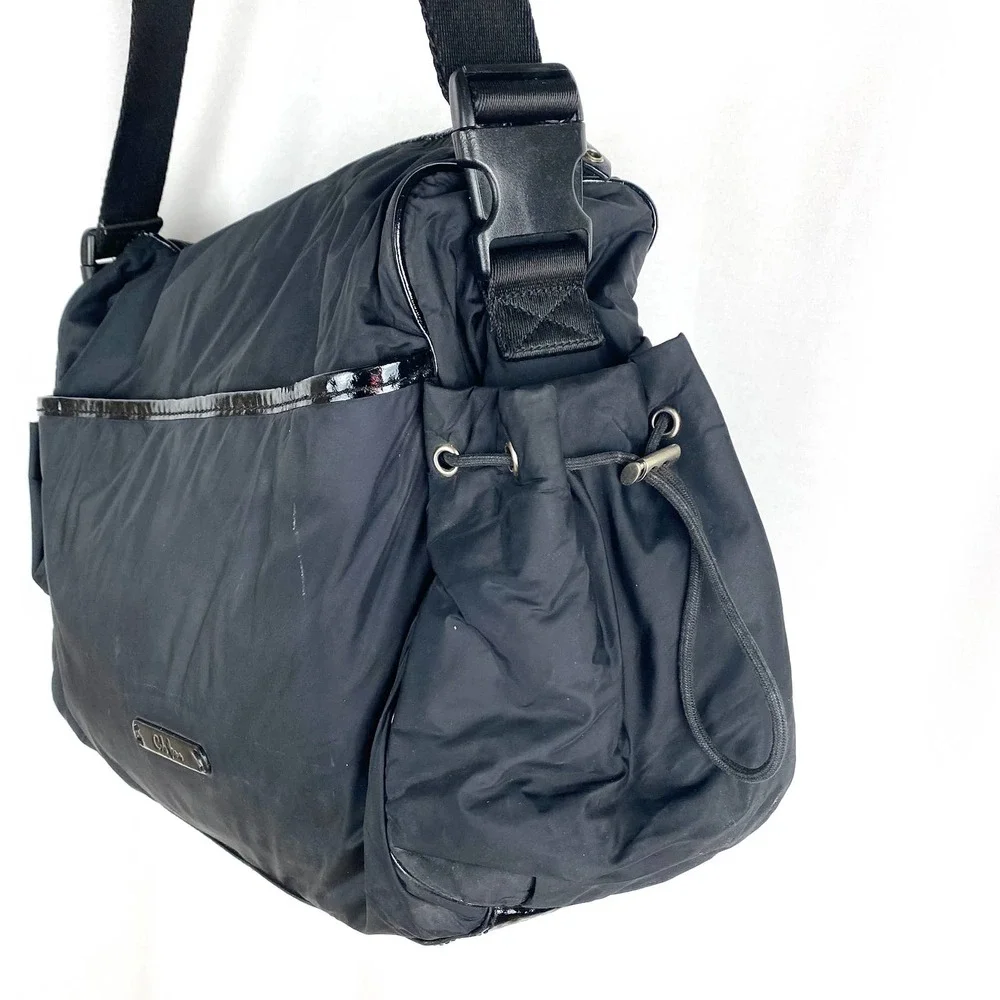 Cole Haan Diaper Bag Kyle Collection Black Nylon Adjustable Strap Baby Purse